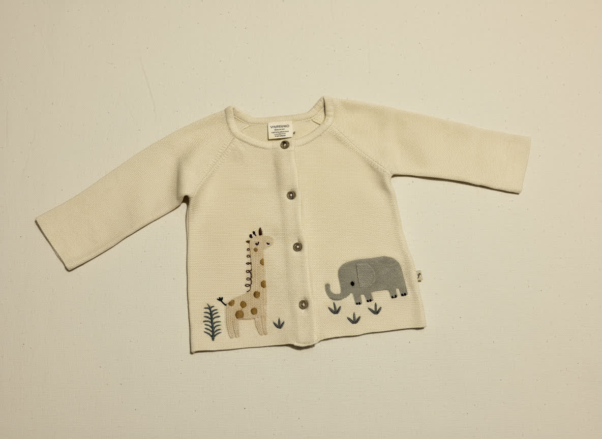 Animal Safari Organic Cotton Baby Sweater