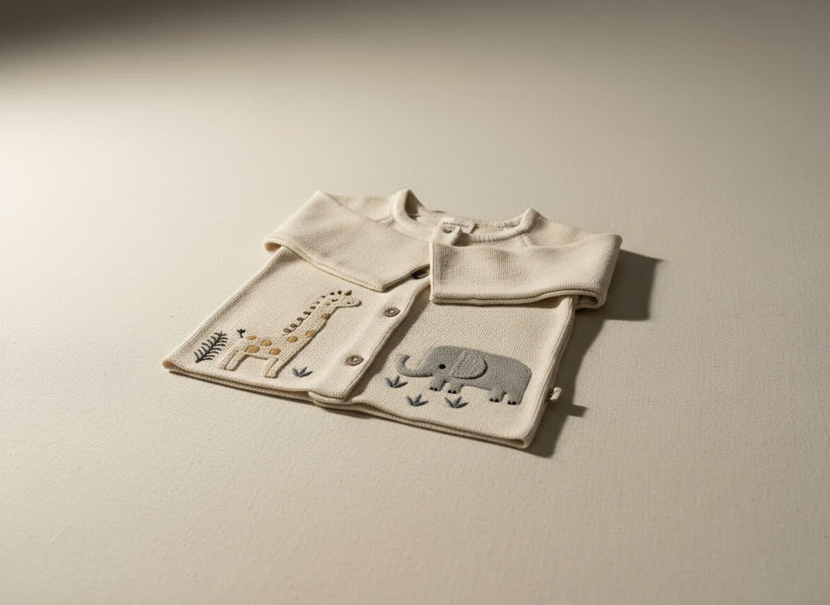 Animal Safari Organic Cotton Baby Sweater