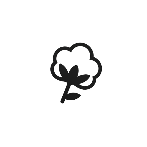 Black icon of a flower on a white background